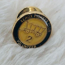 Vtg Xerox Pioneer Club Volunteer 2 Year Member Service Award Lapel Pin Tie Tack