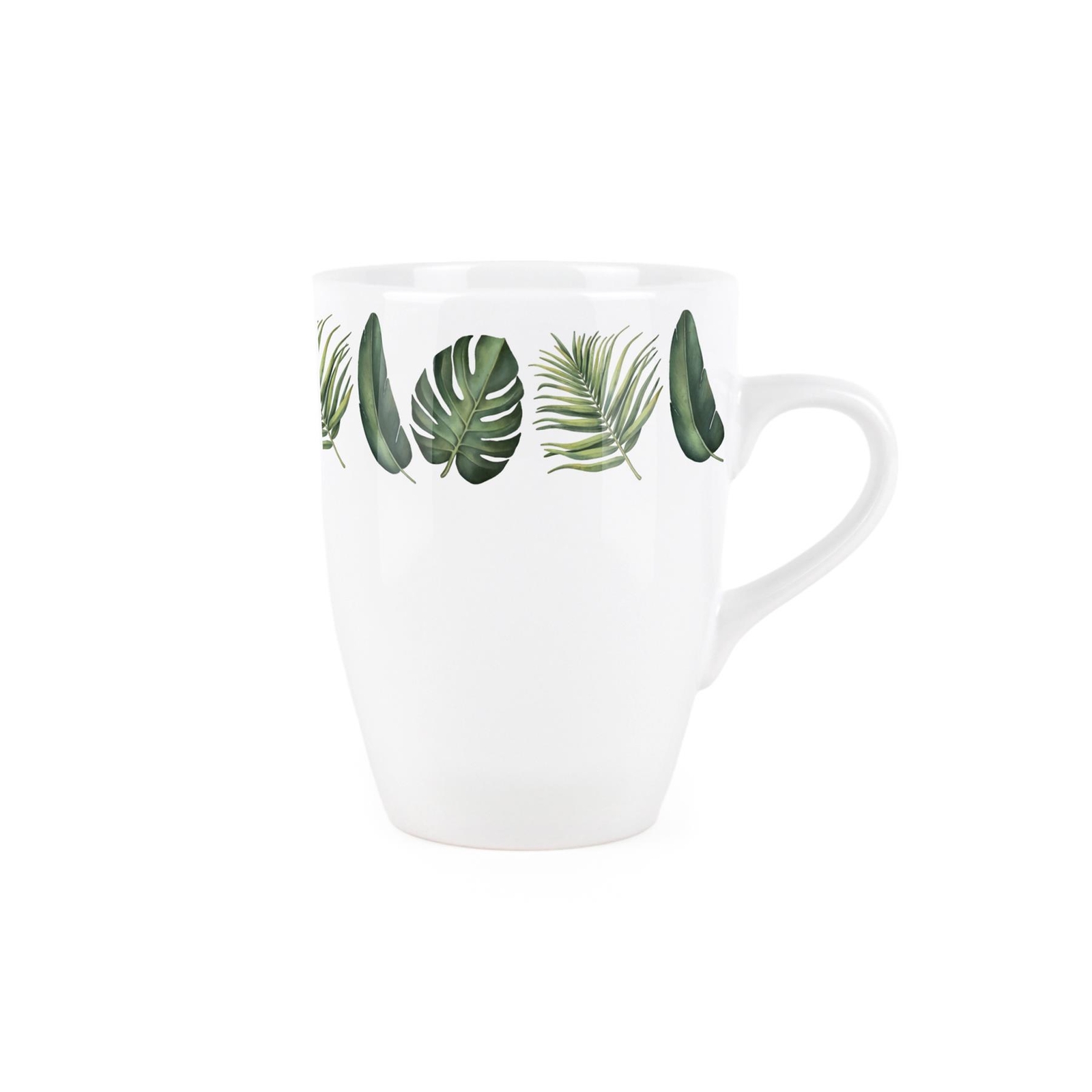 Tropical Leaves Mug - Monstera & Ferns - Ceramic Cup Gift for Plant Lovers