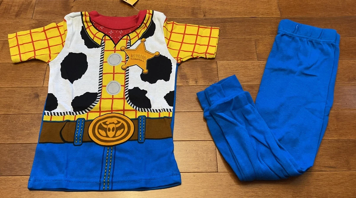 Toy Story Woody Toddler Boy Short Sleeve Shirt & Pants Pajamas New 4T