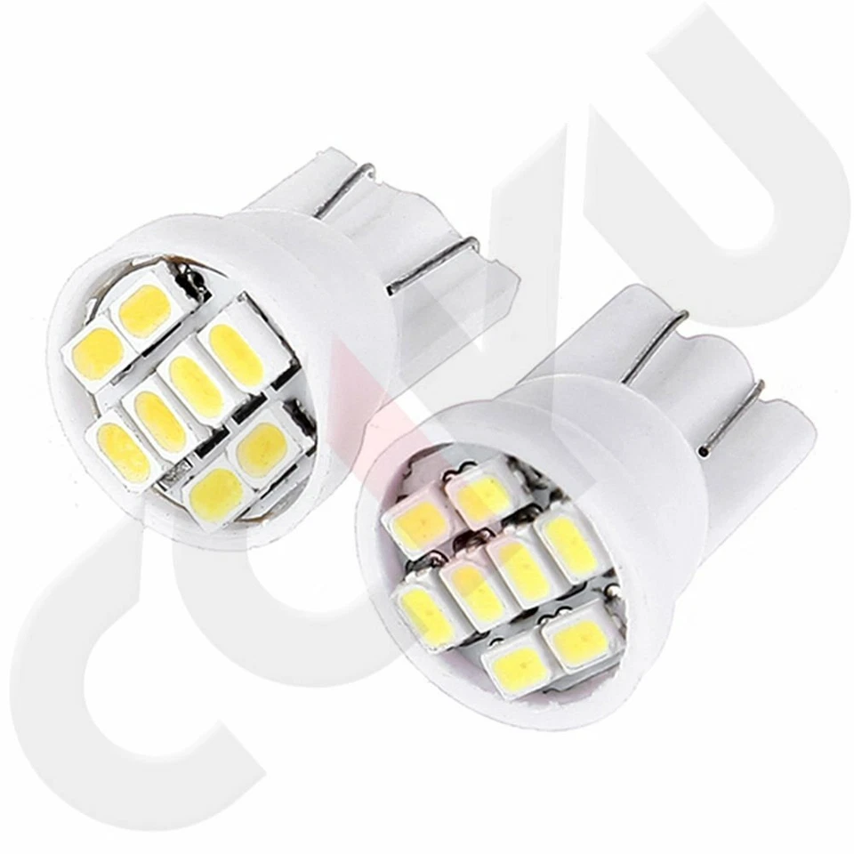 10X 194 T10 Instrumento Velocímetro Luz Blanco LED Bombilla Bloqueo Giratorio Soporte de Enchufe Foto 2 de 4