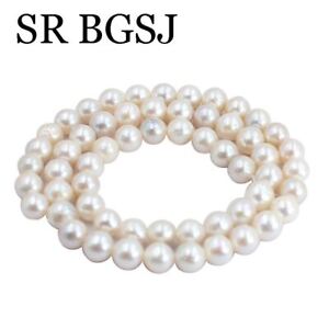 Natural Olivary Rice White Freshwater Pearl Loose Jewelry DIY Beads Strand 15/"