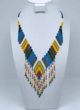 Embera Chami beaded necklace by women of the Colombian indigenous tribe 2028