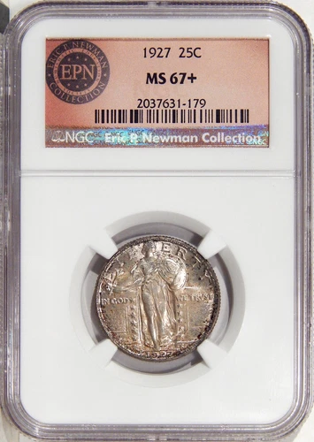1927 25c NGC MS 67+ ~ POP TOP SILVER STANDING LIBERTY QUARTER