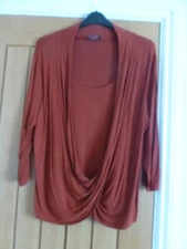 CROSS OVER MOCK LAYER TOP - SIZE XXL - POSTED NEXT DAY