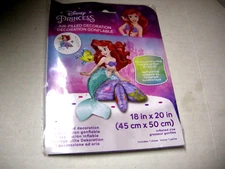 Disney Princess Mermaid By Anagram, Air Filled Decoration, 18" x 20", Brand New