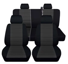 Front Rear Seat Covers Fits 2006 to 2009 Honda Ridgeline Grey Seat Covers