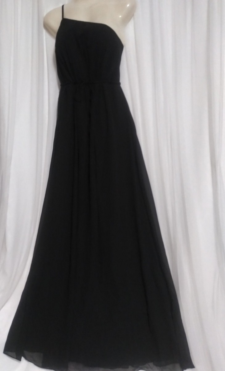 NWT WOMEN'S AZAZIE BLACK STRAPPY POLYESTER FULL LENGTH FORMAL GOWN
