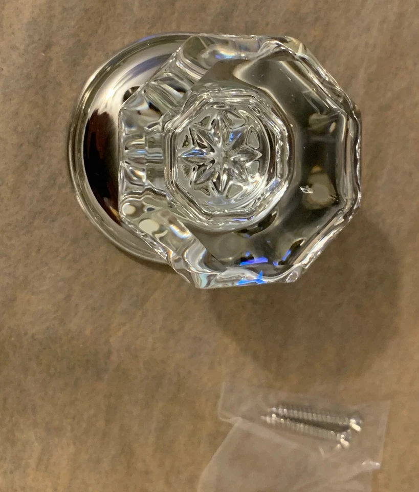 Nuevo en caja, perilla de puerta, tamaño completo, cristal, manijas de vidrio, un lado Foto 4 de 4
