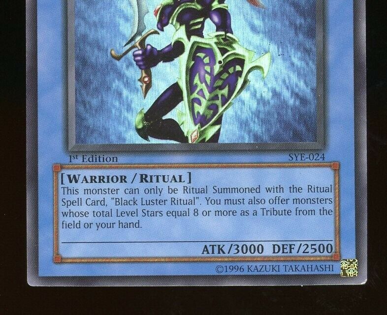 Mavin  YUGIOH! Black Luster Soldier 1st Edition SYE-024 Ultra Rare NA  English