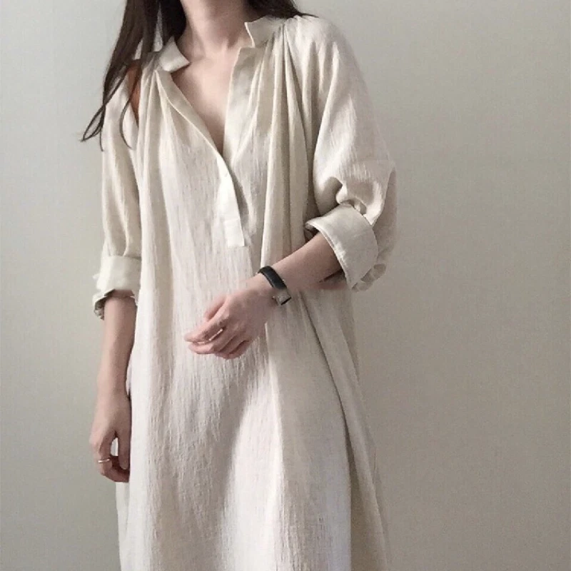 White linen maxi shop shirt dress