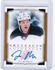 15-16 2015-16 ARTIFACTS JON MERRILL AUTOFACTS AUTOGRAPH A-JM NEW JERSEY DEVILS