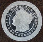Morgan Eagle Poker Chip 1 oz Silver Round .999 SilverTowne Mint