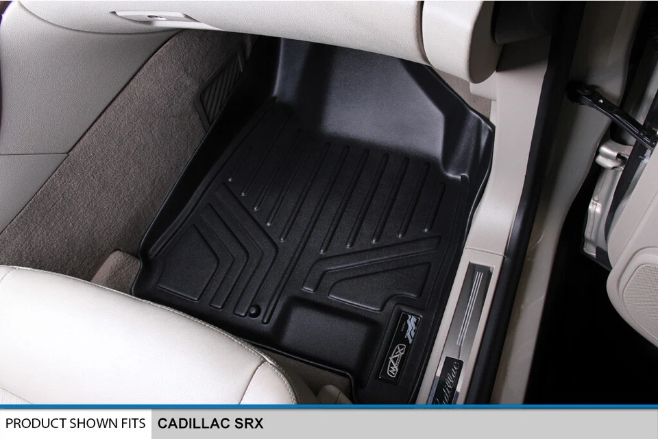 SMARTLINER Custom Fit Floor Mats 2 Row Liner Set OEM TPE 2010-2016 Cadillac SRX — 第 3/4 张图片
