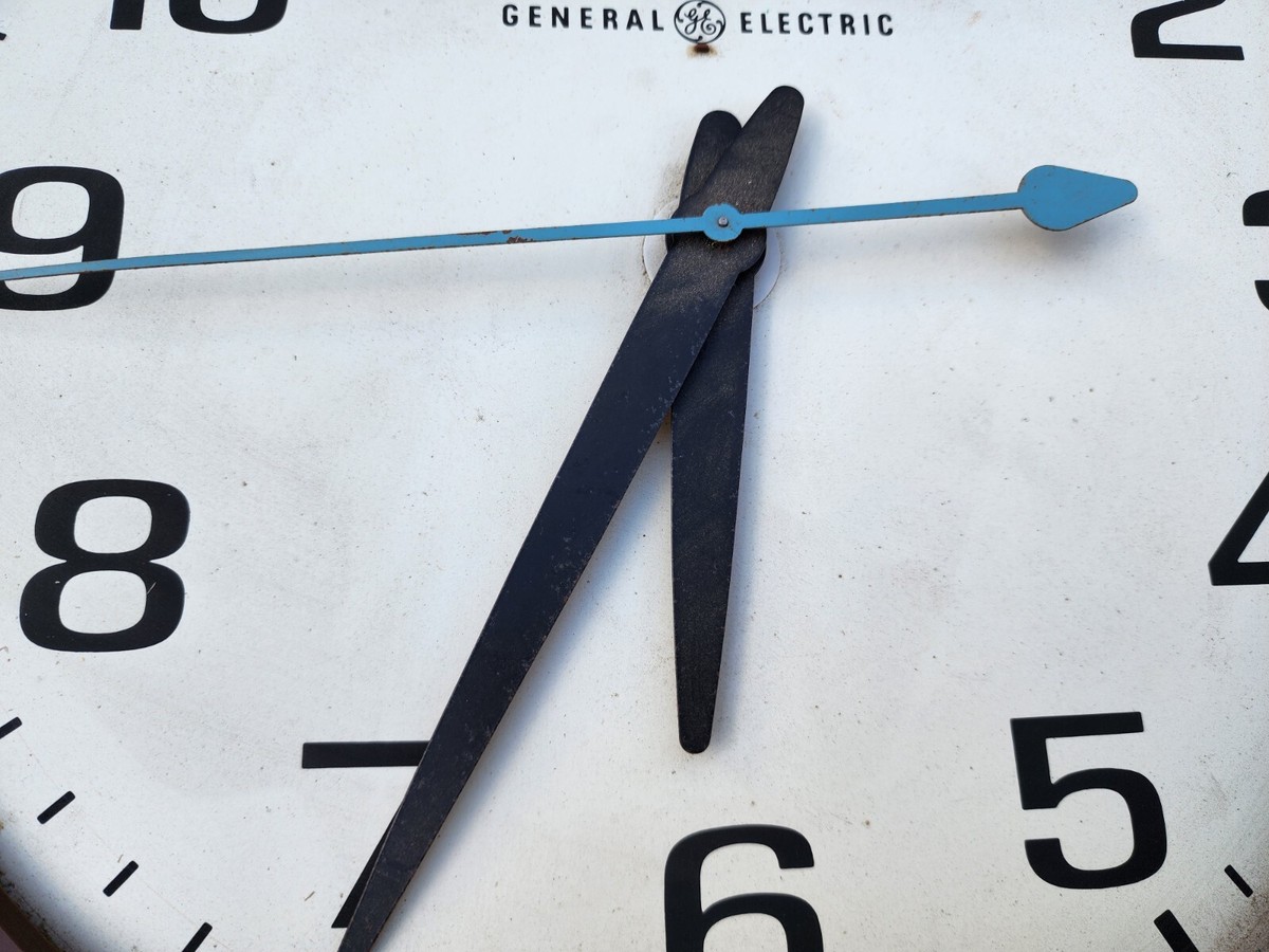 Vintage GE General Electric Telechron Wall Clock School Work | eBay