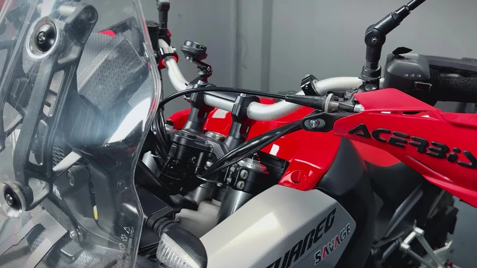 Amortiguador de dirección CNC estabilizador seguridad invertida para Aprilia Tuareg 660 2021-2024 Foto 2 de 4