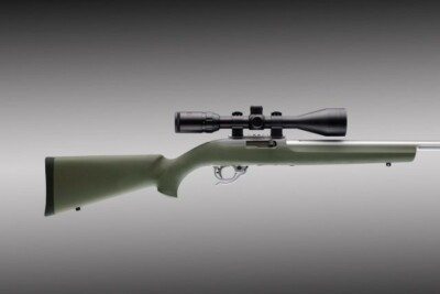 #ad Hogue 22210 OverMolded Rubber Stock fits Ruger 10 22 .920quot; Dia. Barrel OD Green $89.97