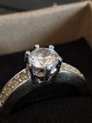 18 Karat Gold Plate Vintage Solitaire Engagement Ring Size 7.5 — photo 2
