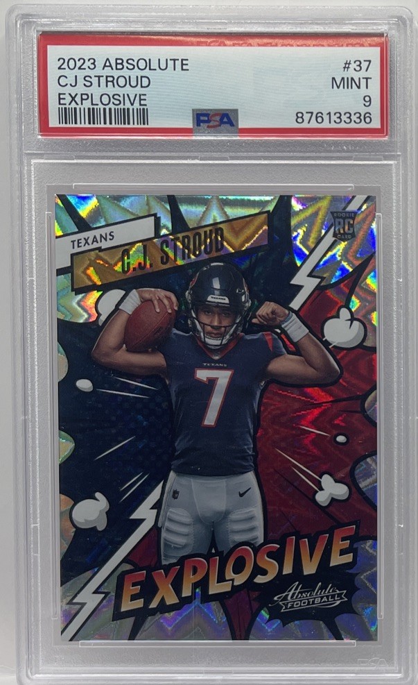 2023 Panini Absolute Football CJ Stroud Explosive Case Hit SP RC #37 PSA 9 SSP