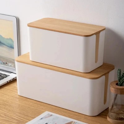 Kabel Organizer Aufbewahrungsbox Kunststoff Holz rectangular modern