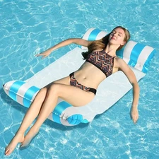 Inflatable Water Hammock Pool Float Lounge Bed Swimming Mattress for Adults