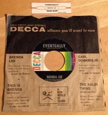 Brenda Lee 45 Dum Dum / Eventually  w/ts