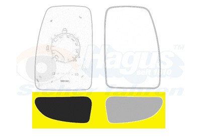 VAN Wezel Spiegelglas AußEnspiegel Aufklebbar Rechts FüR Opel Movano B Renault-image