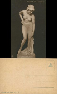 Ansichtskarte  Erotik Nackt Nude Brunnenfigur E. Schmidt Kestner 1912