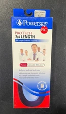 Power Step Protech 3/4 Length Insoles, Size ASM, Men 4/4.5, Women 6/6.5