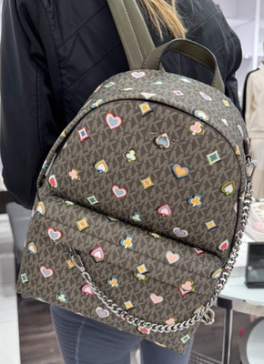 Michael Kors Slater Medium Chain Backpack MK Olive CLEARANCE