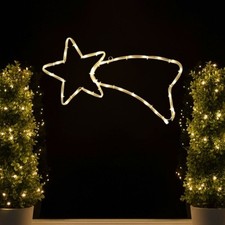 LED Fensterdeko Weihnachten mit Timer und Batterie Fensterbild Deko Fenster