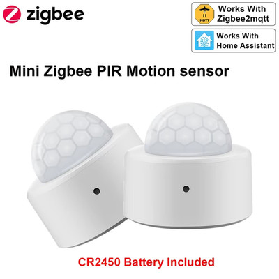 2 in 1 Zigbee Mini PIR Motion Detector +Bright Lux Light Passive Infrared Securi