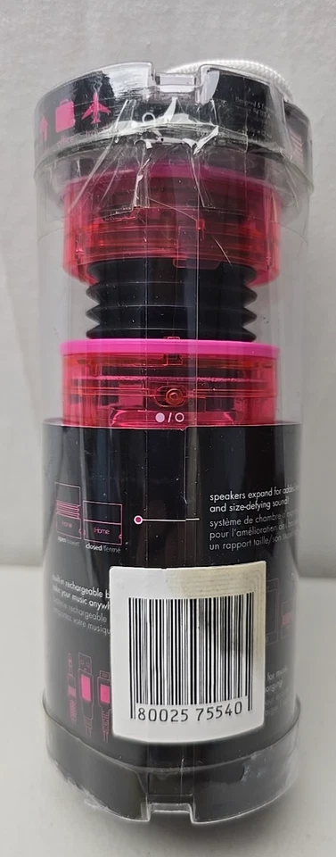 MINI ALTAVOZ RECARGABLE PORTÁTIL IHOME NEON, ROSA NEÓN ¡Nuevo! ¡Sellado! Foto 3 de 3