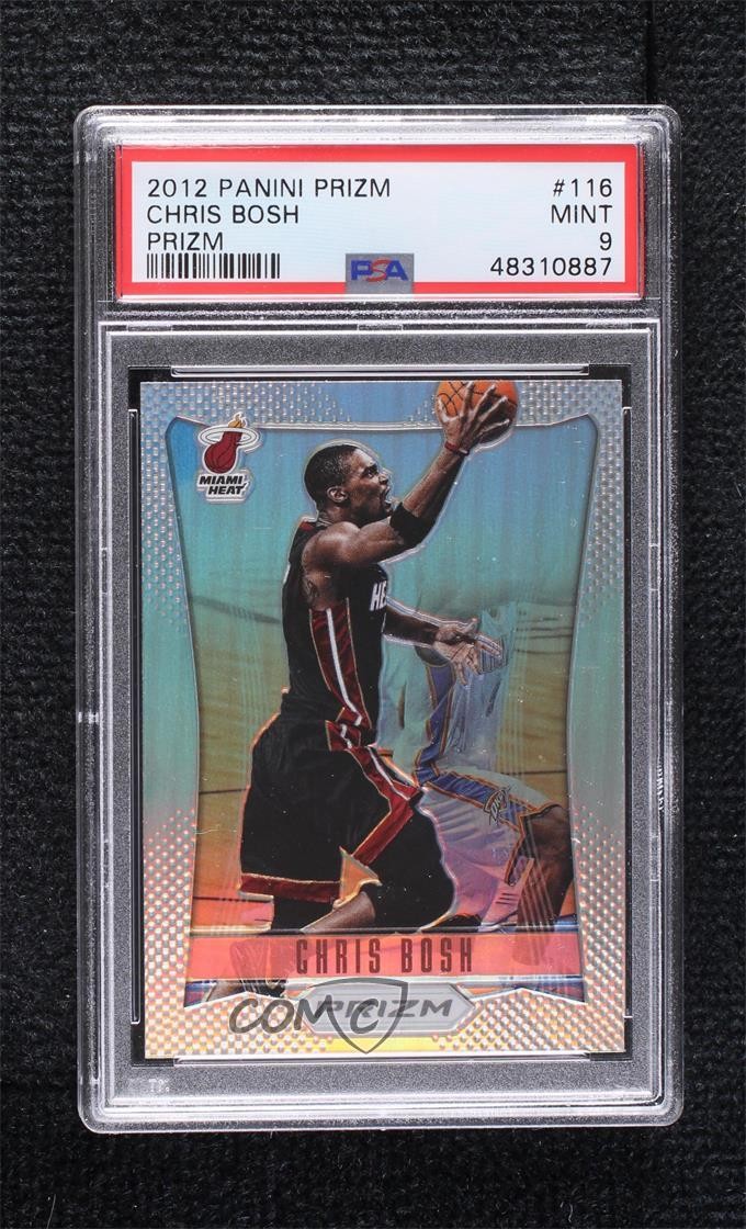 2012-13 Panini Prizm Silver Prizm Chris Bosh #116 PSA 9 MINT HOF ne4