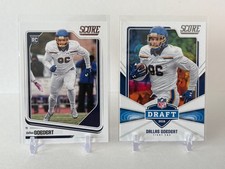 2018 SCORE FOOTBALL DALLAS GOEDERT ROOKIE (#377) + NFL DRAFT ROOKIE (#23) EAGLES