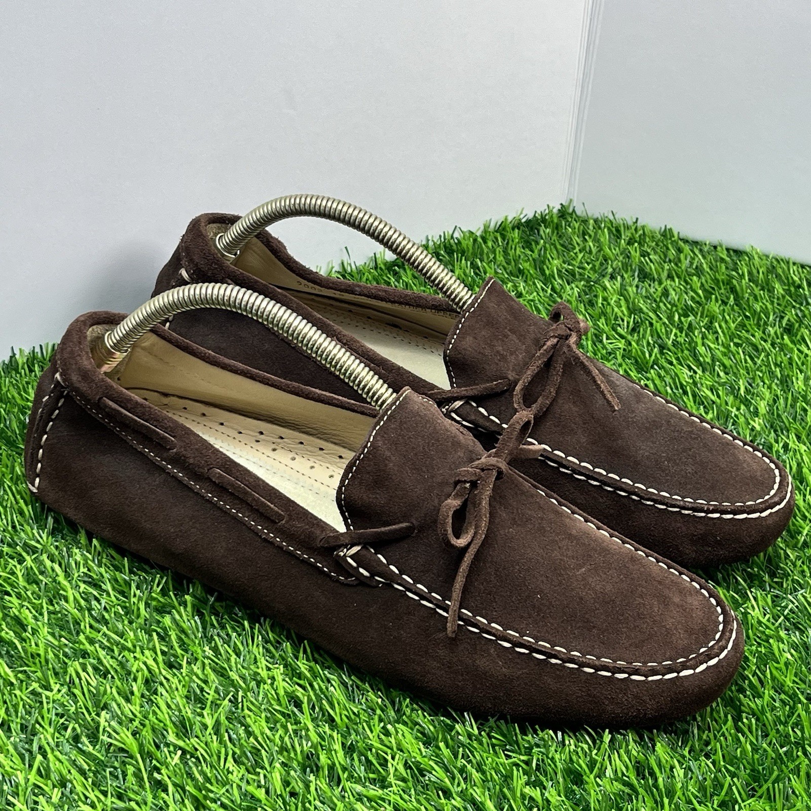 SAOLA Mocassini The Men’s Store Bloombgdale scamosciati marroni taglia 12 Made in Italy suola gomma