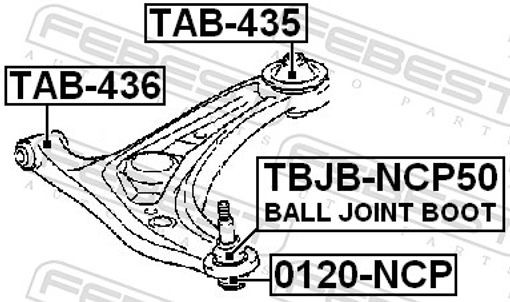 4x ✅Fits FEBEST TBJB-NCP50 BALL JOINT BOOT  ⭐UK Seller⭐