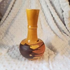 Royal Haeger Mustard/Yellow Earth Wrap Bud Vase USA made