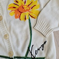 Kenzo Embroidered Knit Cardigan, Size 110