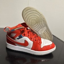 Nike Air Jordan 1 Mid SE Shoes Youth Size 5Y Red Barcelona Sweater DC7248-600