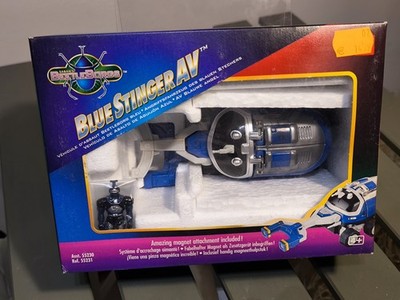 Vintage 1997 Big Bad Beetleborgs Blue Stinger AV Vehicle - Bandai - New/Sealed!