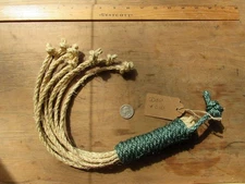 23" Disciplina Whip with Teal Grip, Flogger for Penance, Spiritual Discipline