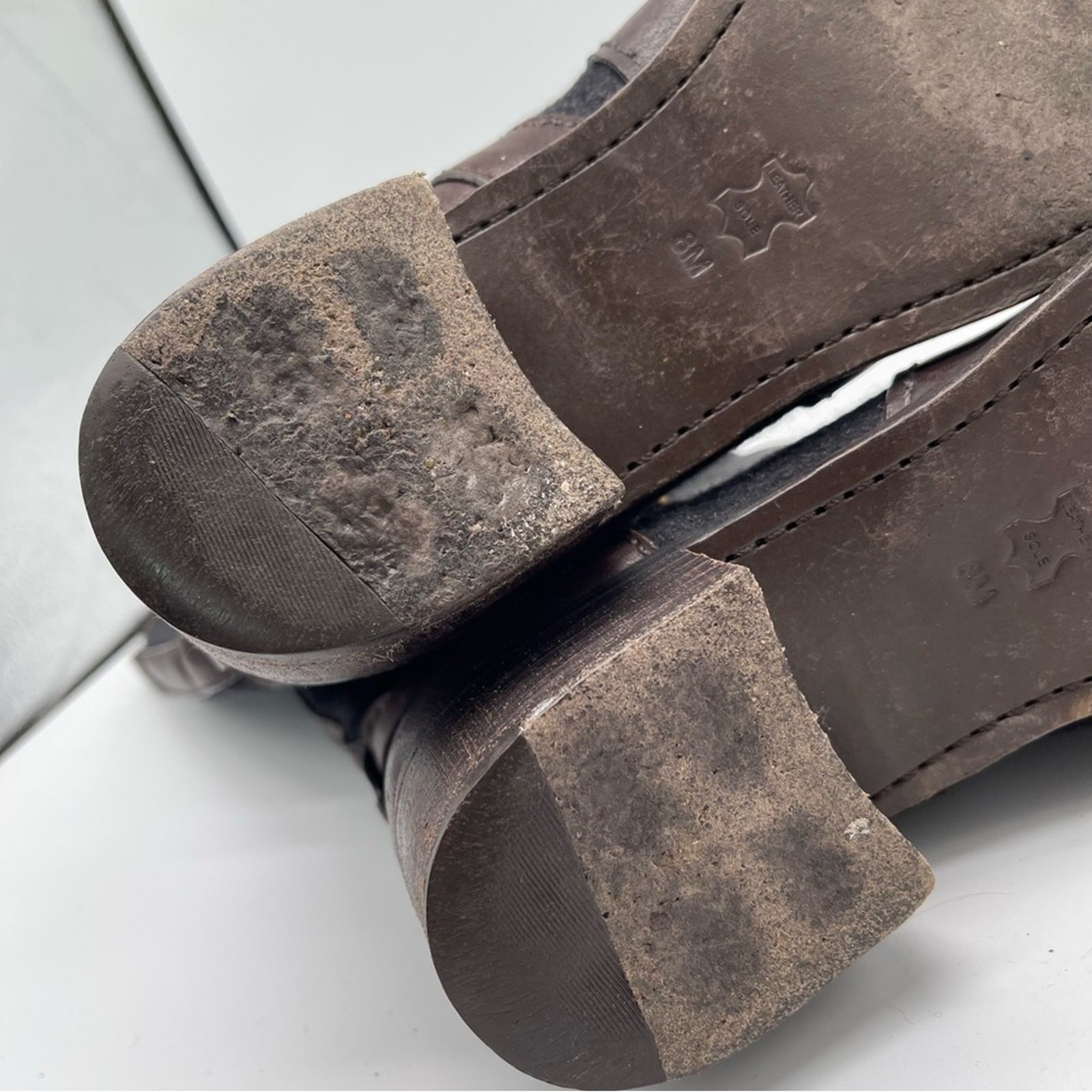 Tory Burch, Leather and Wool Travel Boots, Size 8M. Leather Sole. Excellent cond thumbnail 13