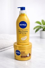 NIVEA Skin Firming Lotion with Q10 Argan Oil Cocoa Butter Body Cream Set