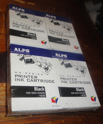 NEW ALPS INK Cartridge CMYB 4 Pack OEM #106058-00 For Alps MD Series Printers