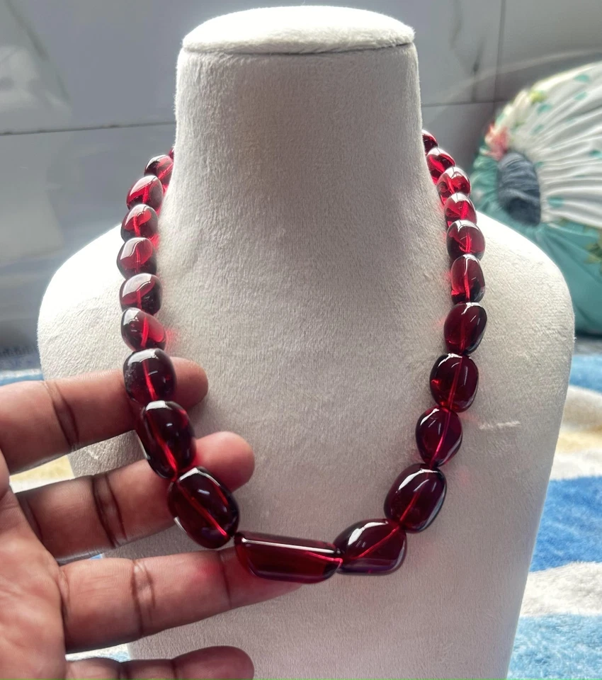 AAA Ruby Tumbled Cabochon Gemstone Neckless 11x13 mm To 18x25 mm - Image 3 of 3