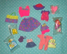 1996 Barbie Kelly & Li'l Friends Cute n Cool Fashion Clothes Set Purple Pink A/C