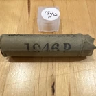 Uncirculated Original Wrapped 1946 P Roosevelt 50 Dimes roll Silver  Toned end