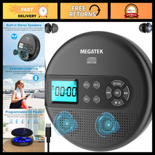 Portable Bluetooth CD Player with FM Transmitter, USB, RX/TX Functionality
