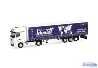 Herpa Schmidt Gevelsberg Mercedes Benz Actros Bigspace Gardinenplanensattel
