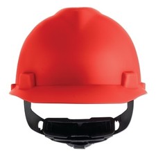 V-Gard Cap-Style Hard Hat with Fas-Trac III Suspension, Matte, Red MSA 10203086